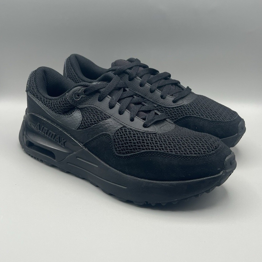 2022 Nike Air Max SYSTM Black Gray Athletic Running Shoes - Men's Size 8 USED